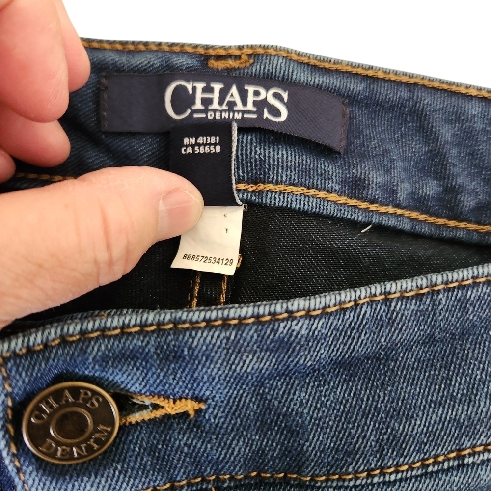 Chaps Women's Blue Denim Cropped Jeans - Picture 3 of 7
